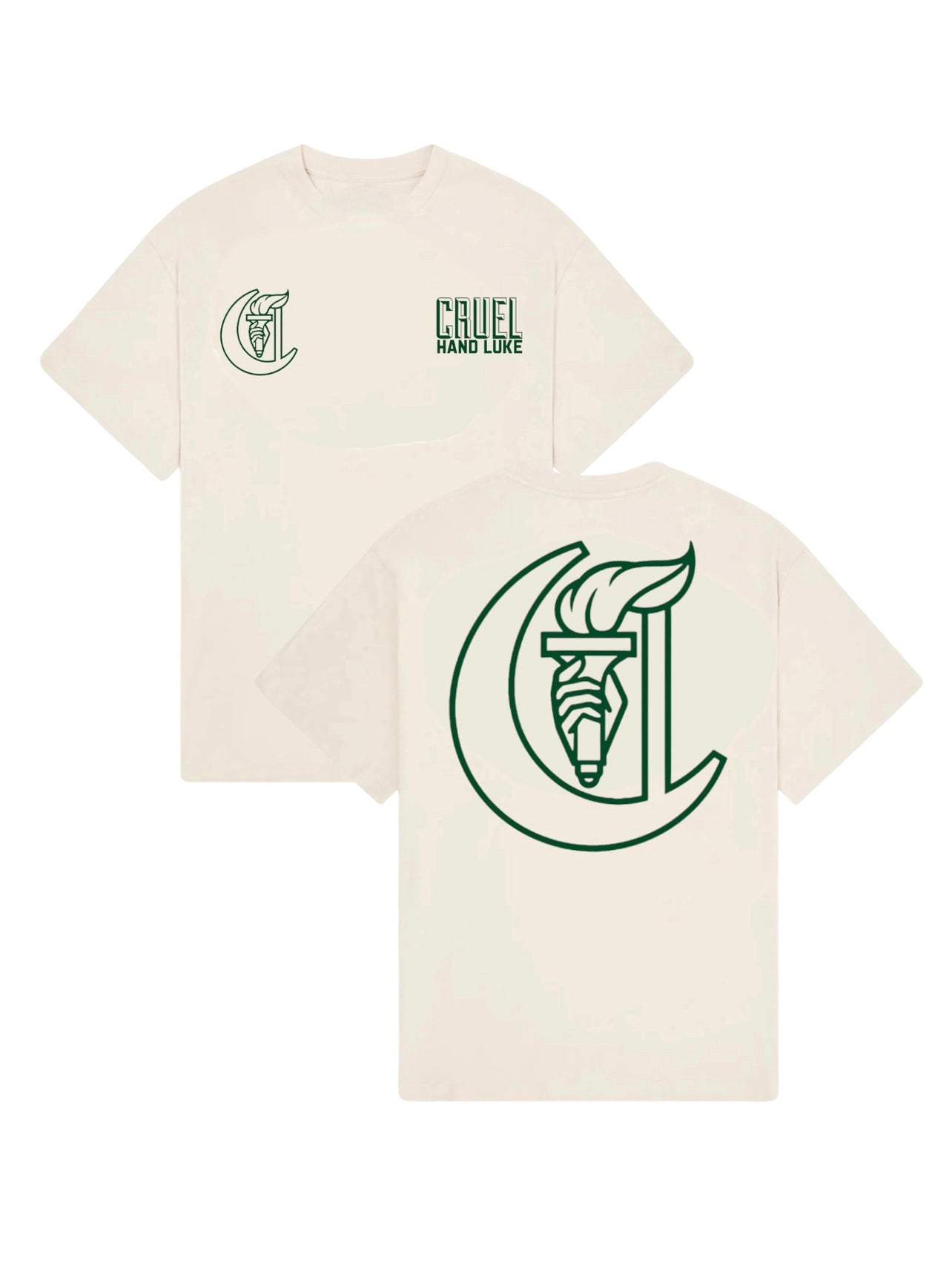 Chrono Cream & Green Tee