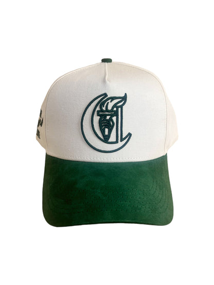 CEREMONY Cream & Suede green Snapback